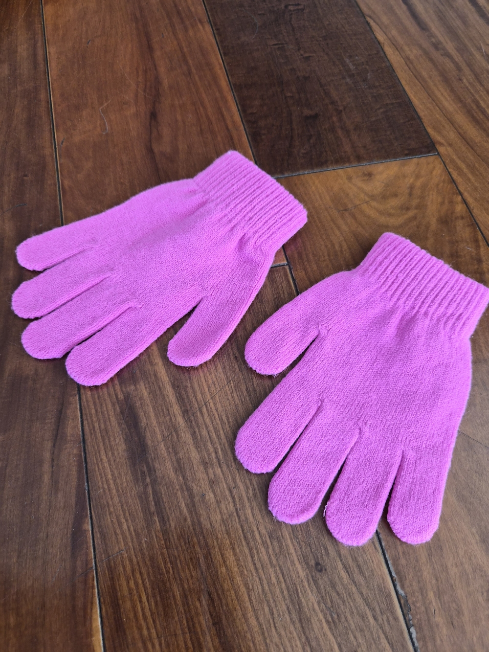 Barbie Girls Hot Pink Knit Beanie Pom Hat & Gloves Set - Picture 12 of 12
